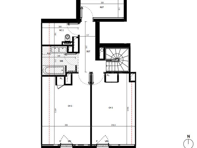 Apartment Nantes Saint-Felix - 3 bedrooms - 113m²