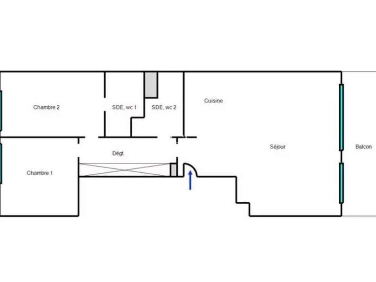 Appartement Nice - 2 chambres - 83m²