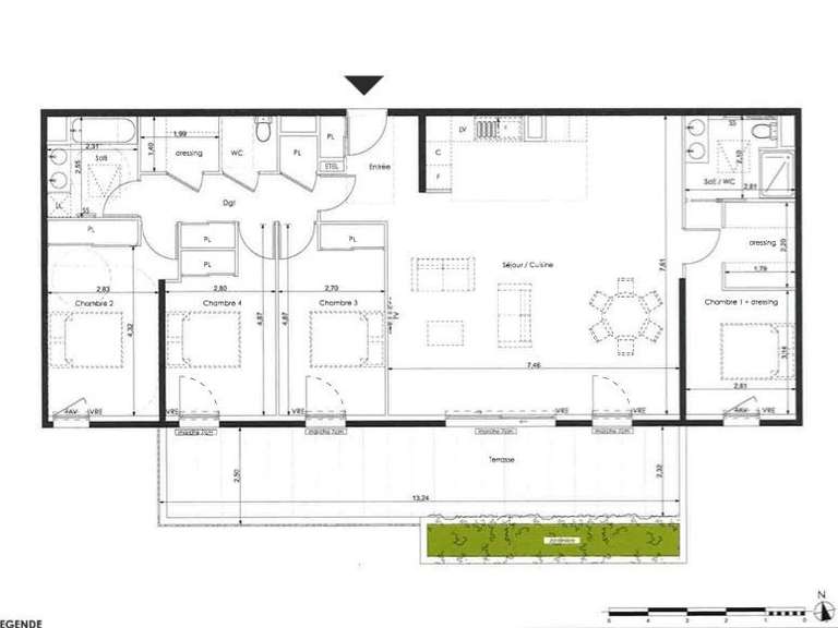 Appartement Sète - 4 chambres - 138m²