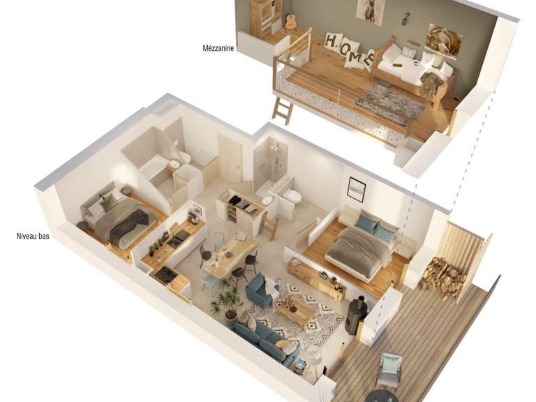Appartement Hauteluce - 4 chambres - 134m²