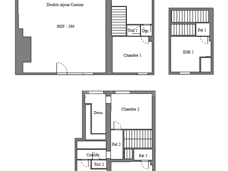 Appartement Paris 4e - 3 chambres - 176m²