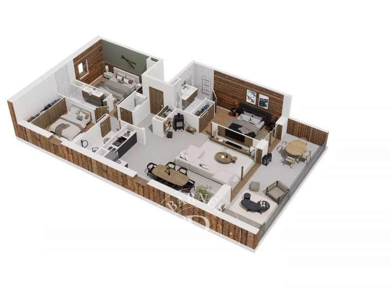 Appartement Les Houches - 3 chambres - 101m²