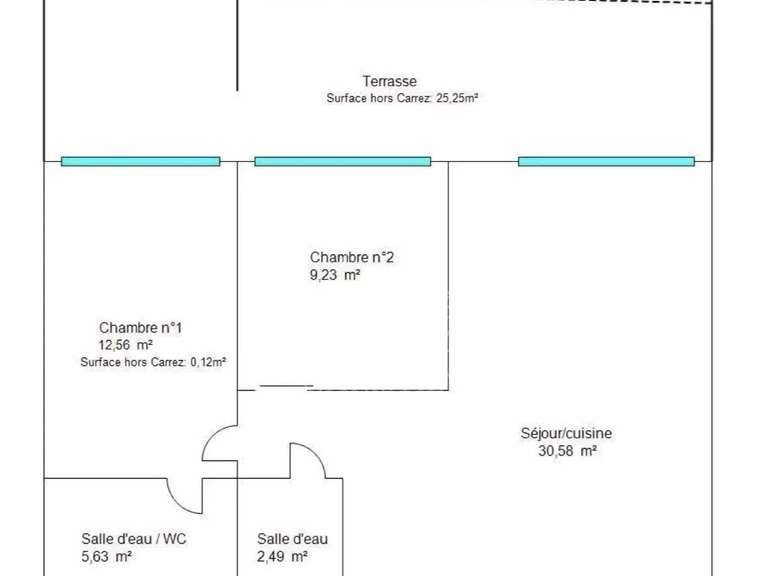 Appartement Roquebrune-Cap-Martin - 2 chambres - 61m²