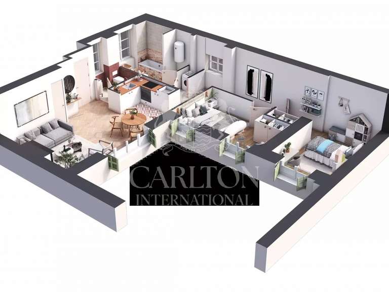 Appartement Nice - 2 chambres - 67m²