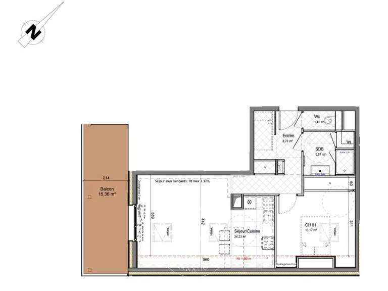 Appartement Morzine - 1 chambre - 53m²