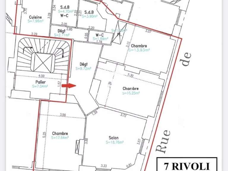 Appartement Nice - 2 chambres - 98m²