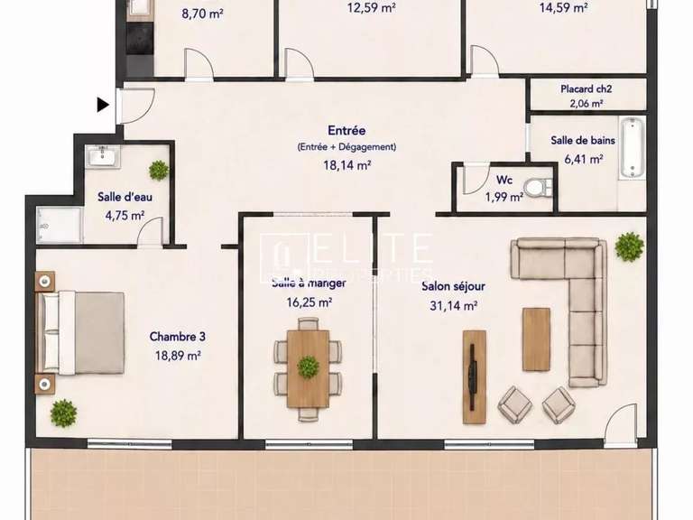 Apartment Cannes - 4 bedrooms - 138m²