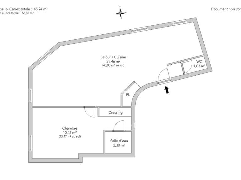 Appartement Paris 9e - 1 chambre - 50m²