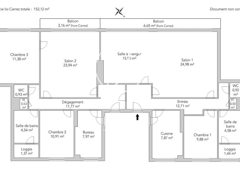 Apartment Neuilly-sur-Seine - 4 bedrooms - 152m²