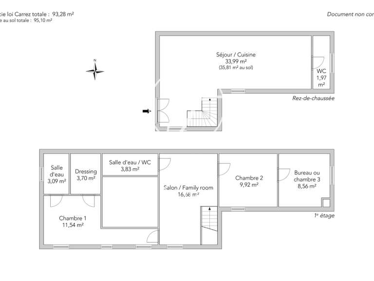 Appartement Paris 9e - 4 chambres - 93m²