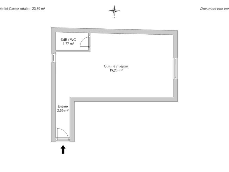 Appartement Paris 2e - 24m²