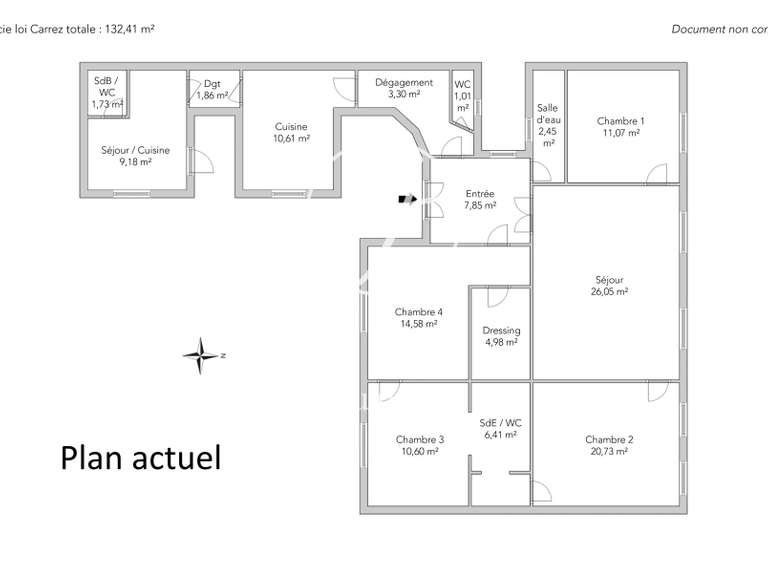 Appartement Paris 9e - 4 chambres - 132m²