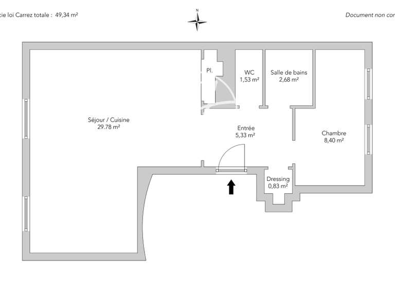 Apartment Paris 18e - 1 bedroom - 49m²