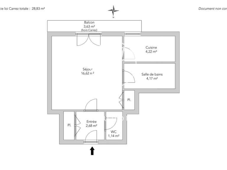 Appartement Paris 17e - 29m²