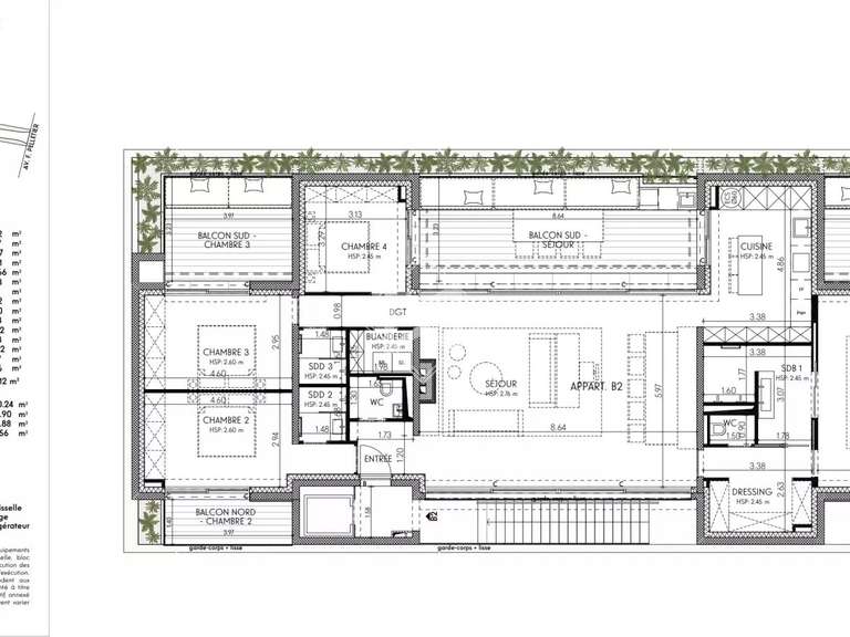 Appartement Saint-Tropez - 3 chambres - 170m²