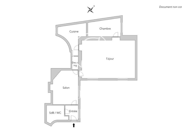 Appartement Paris 9e - 2 chambres - 67m²
