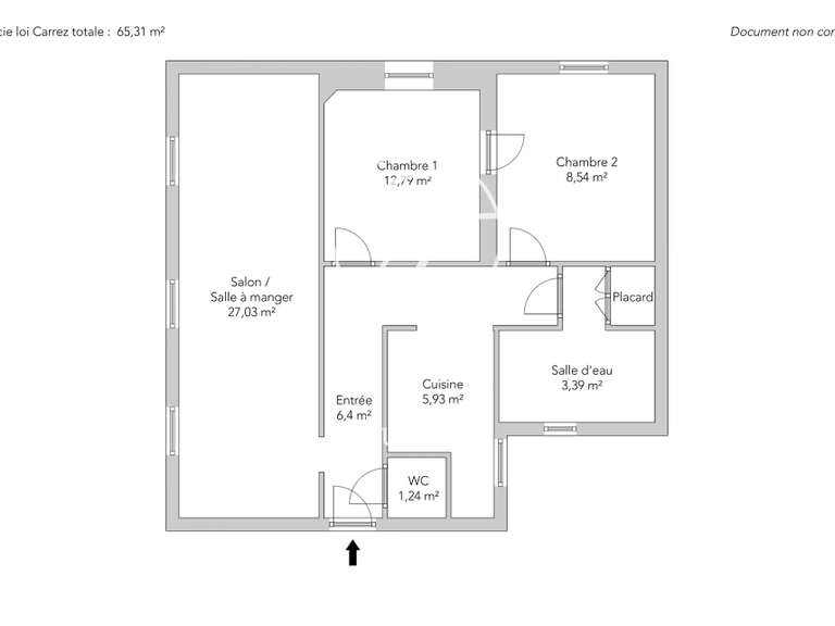 Appartement Paris 15e - 2 chambres - 65m²