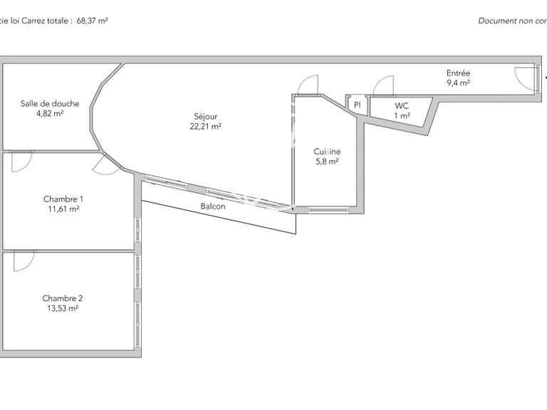 Appartement Paris 7e - 2 chambres - 68m²