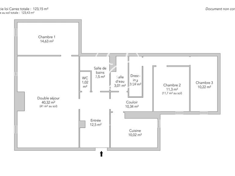 Appartement Paris 7e - 3 chambres - 123m²