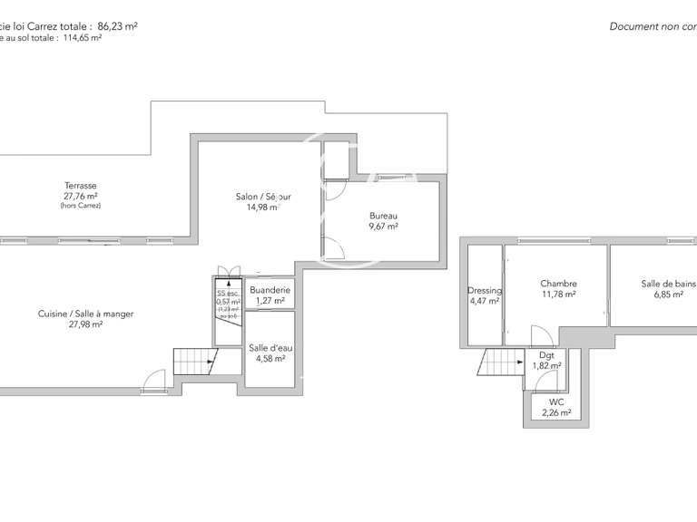 Appartement Paris 15e - 2 chambres - 86m²