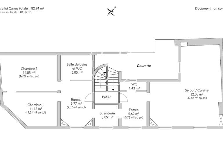 Appartement Paris 17e - 2 chambres - 83m²