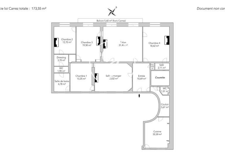 Apartment Paris 1er - 4 bedrooms - 174m²