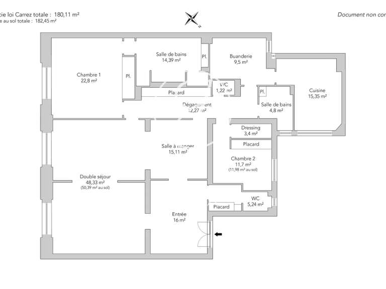 Appartement Paris 7e - 2 chambres - 180m²