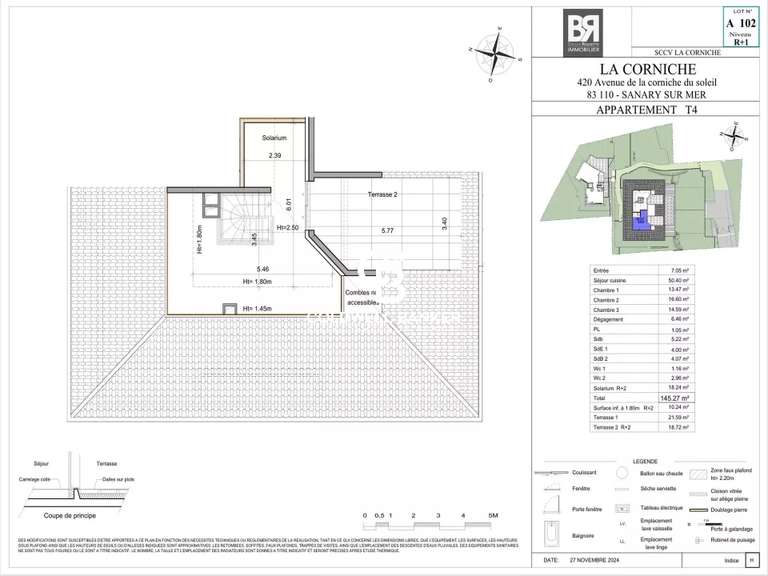 Appartement Sanary-sur-Mer - 3 chambres - 145m²