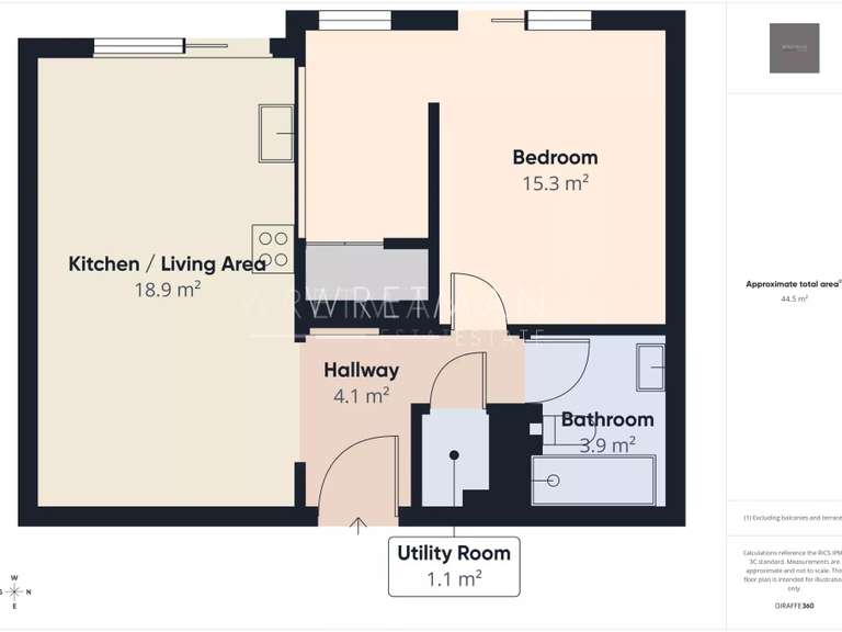 Apartment Nice - 1 bedroom - 45m²