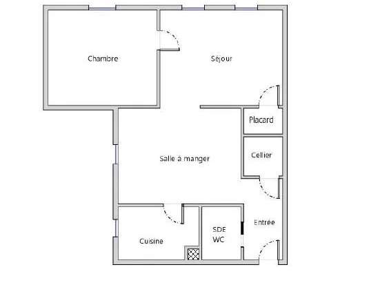 Appartement Paris 17e - 1 chambre - 42m²