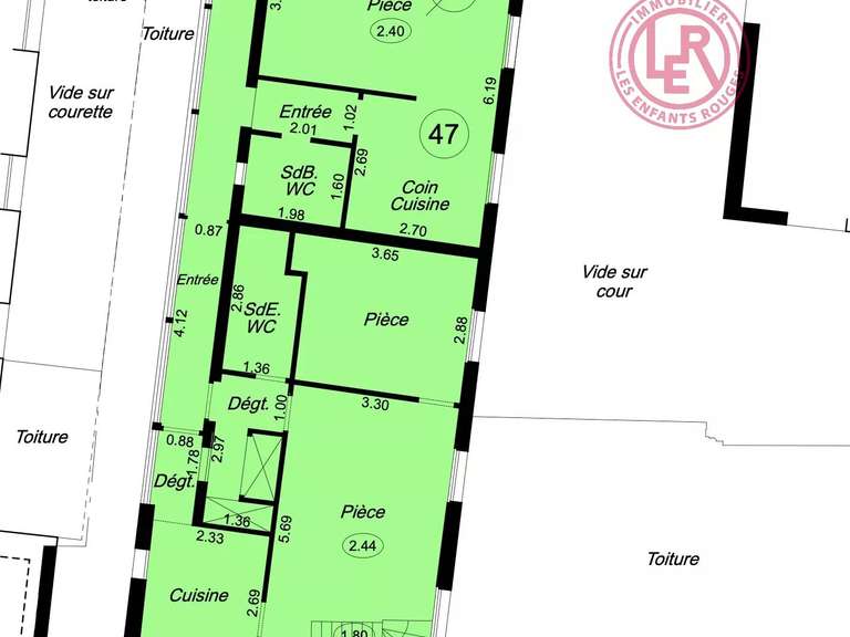 Appartement Paris 11e - 4 chambres - 91m²