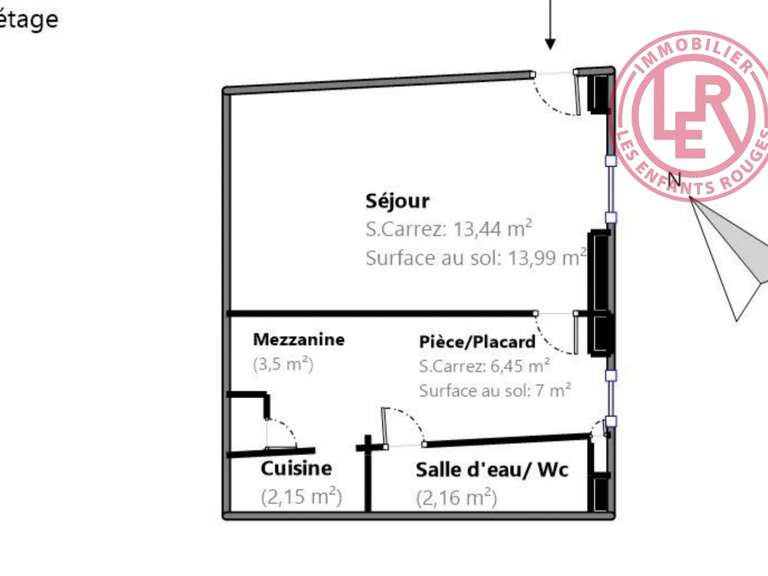 Appartement Paris 5e - 1 chambre - 25m²