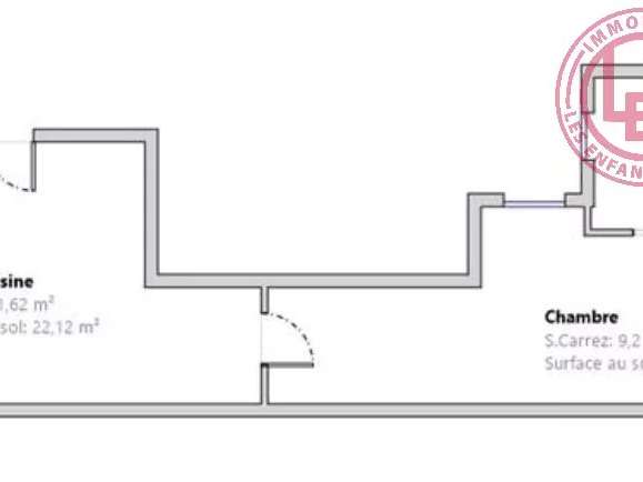 Appartement Paris 3e - 1 chambre - 34m²