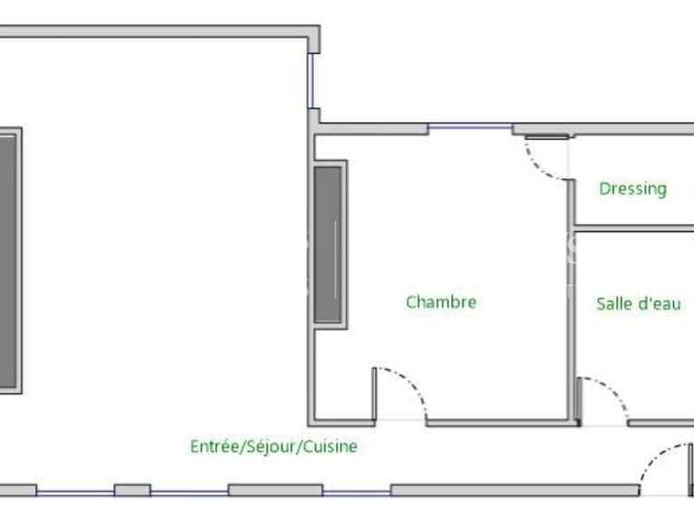 Appartement Paris 4e - 1 chambre - 54m²