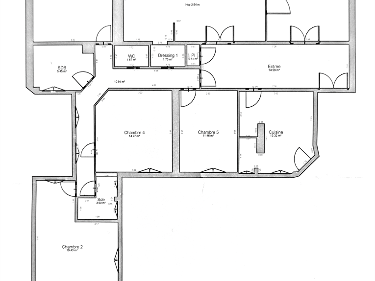 Appartement Paris 5e - 5 chambres - 183m²