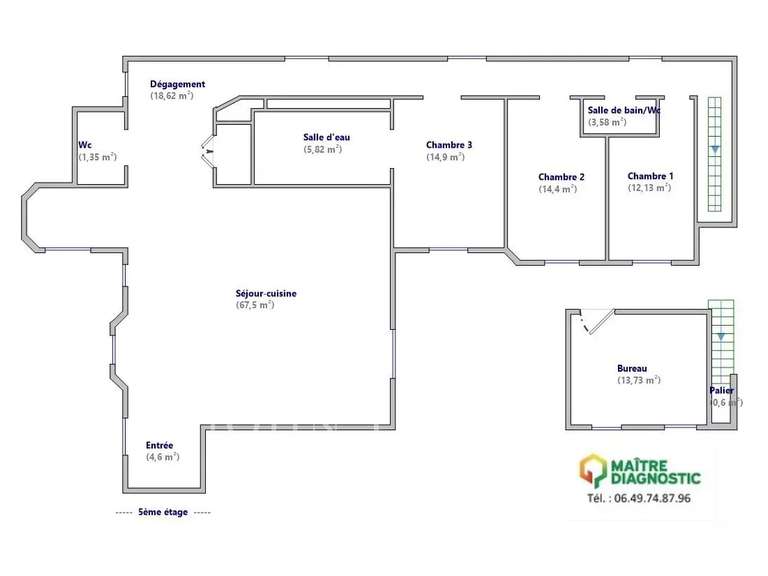 Appartement Paris 16e - 4 chambres - 157m²