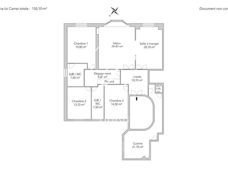 Apartment Paris 17e - 3 bedrooms - 166m²