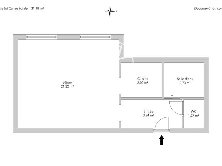Appartement Paris 7e - 1 chambre - 31m²