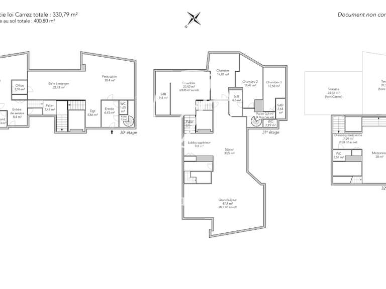 Appartement Paris 15e - 4 chambres - 331m²