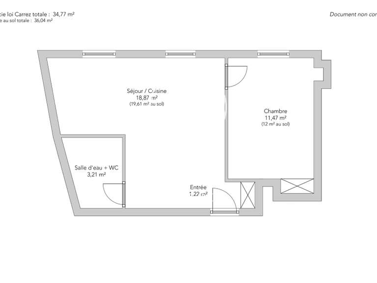 Appartement Paris 7e - 1 chambre - 35m²