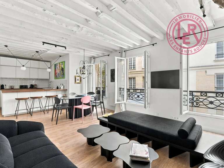 Appartement Paris 3e - 1 chambre - 53m²