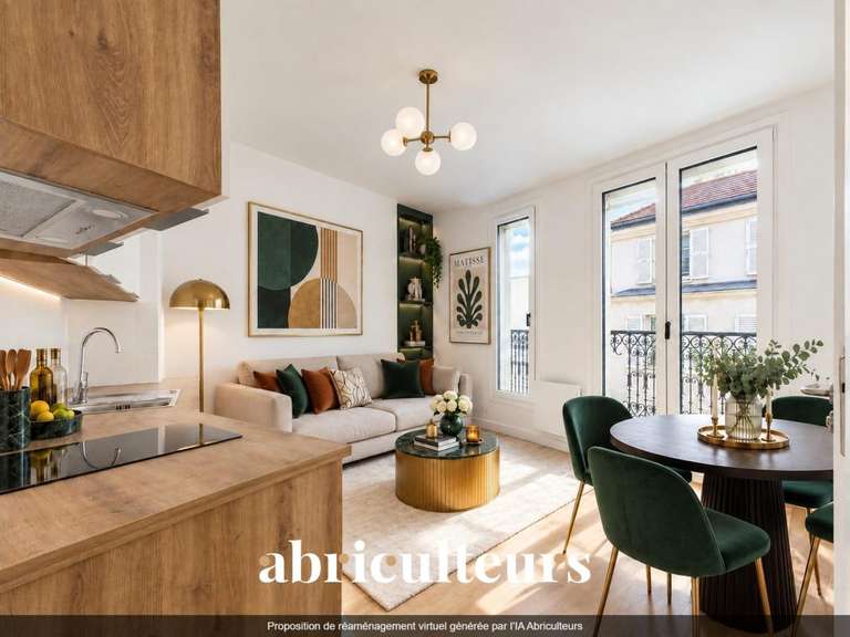 Appartement Paris 18e - 1 chambre - 25m²