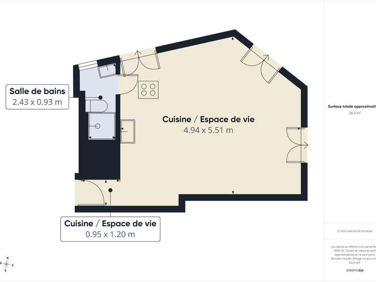 Appartement Paris 5e - 29m²