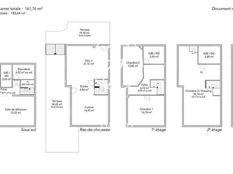 Maison Paris 6e - 5 chambres - 162m²