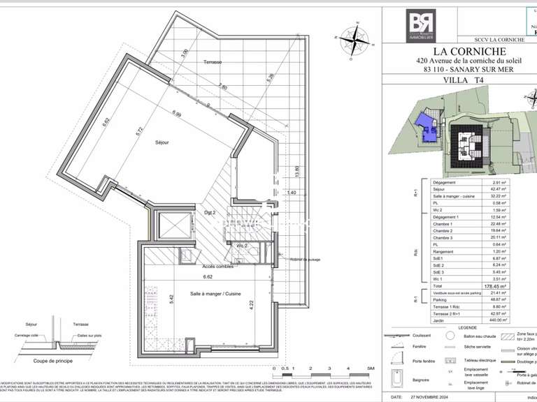 Maison Sanary-sur-Mer - 3 chambres - 178m²