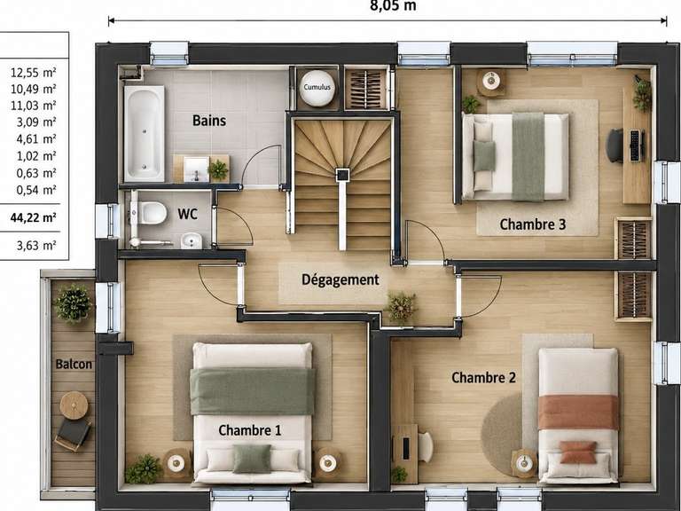 Maison Anglet - 3 chambres - 92m²
