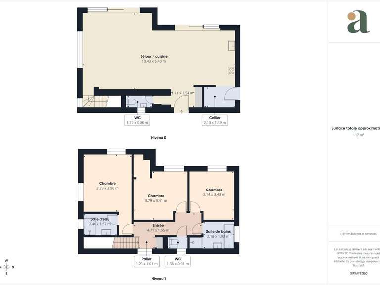 Maison Saint-Laurent-du-Var - 3 chambres - 117m²