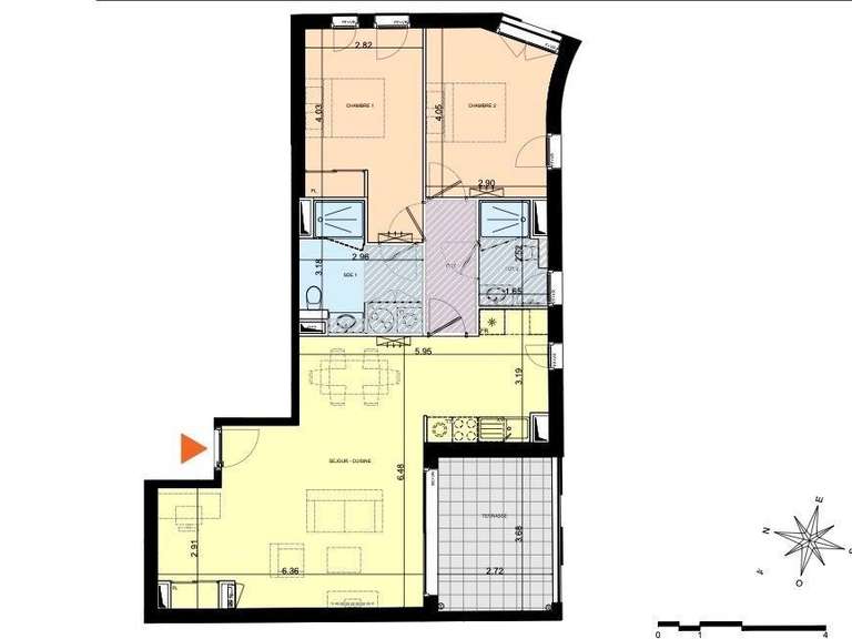Apartment Montpellier - 2 bedrooms - 79m²