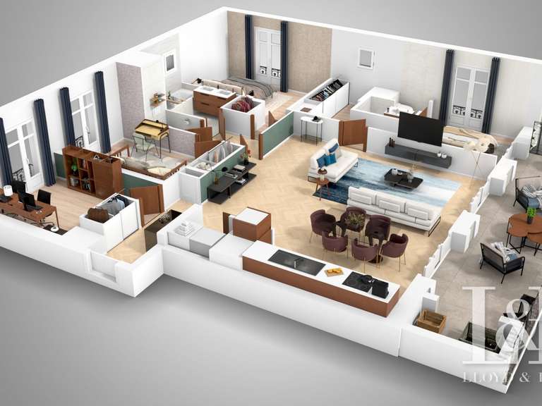 Appartement Aix-les-Bains - 3 chambres - 112m²