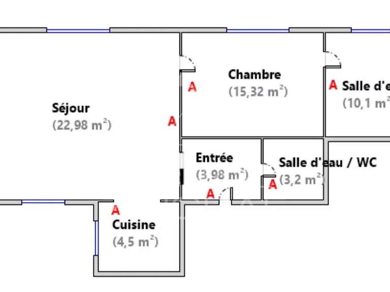Appartement Paris 7e - 1 chambre - 60m²